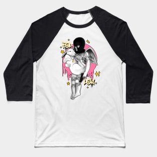 Follow white rabbit punk angel Baseball T-Shirt